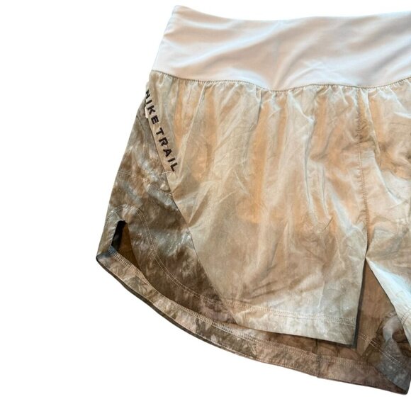Nike Womens Dri-Fit Trail Running Shorts Tie-Dye Beige & White Lightweight NWOT - Picture 2 of 6